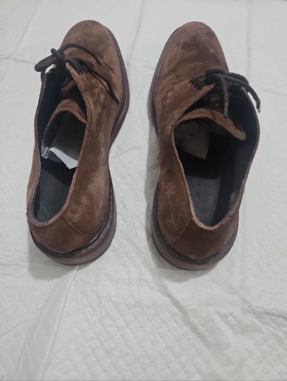 Cole Haan Men's Brown Suede Derby Shoes - Classic Lace-Up Dress Shoes Sz 9.5